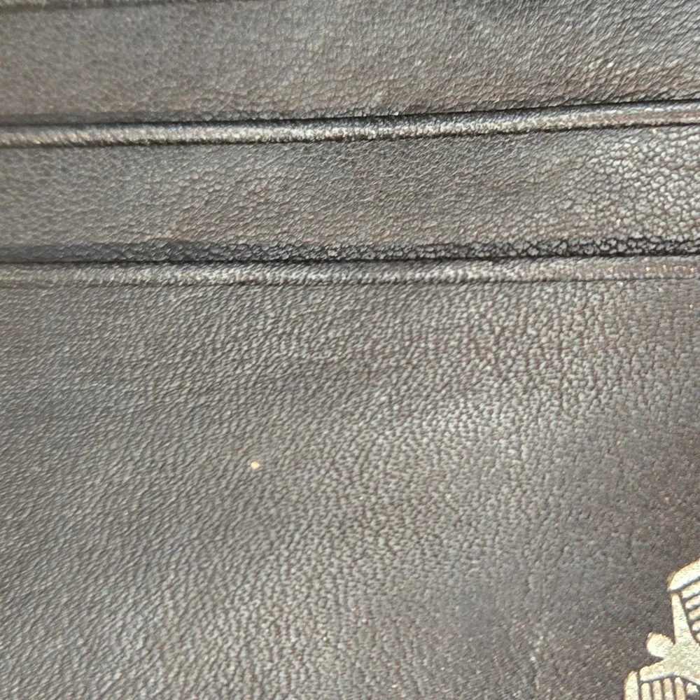 Maison Mollerus Suisse Black Bifold Wallet Monogram Logo Mens Card Coin Pocket